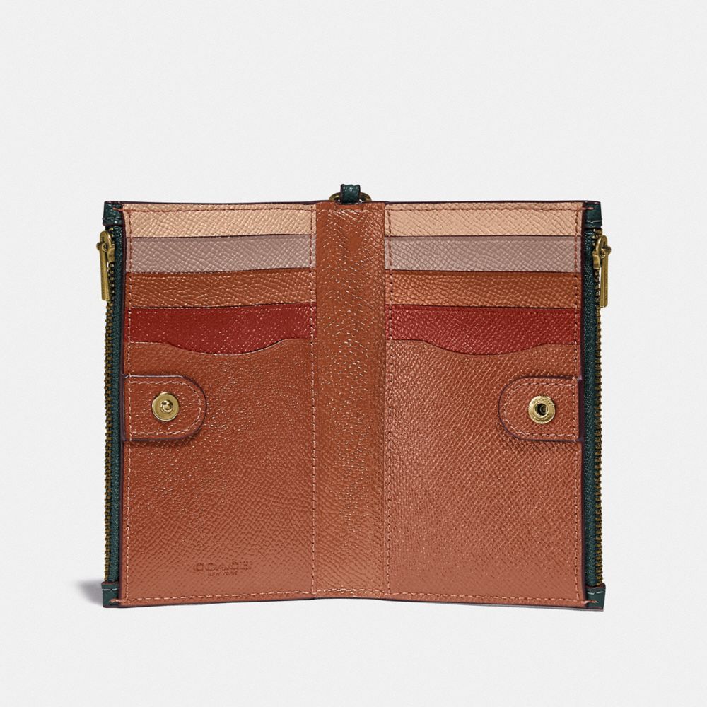 Coach bifold 2024 zip card case