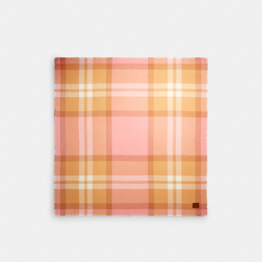 Plaid Print Cashmere Oversized Blanket Scarf