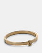 COACH®,OPEN CIRCLE HINGED BANGLE,Metal,Gold,Front View