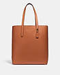 COACH®,GOTHAM TALL TOTE 34,Pebbled Leather,X-Large,Black Copper/Canyon,Front View