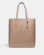 COACH®,GOTHAM TALL TOTE BAG 34,Pebbled Leather,X-Large,JI/Macadamia,Front View