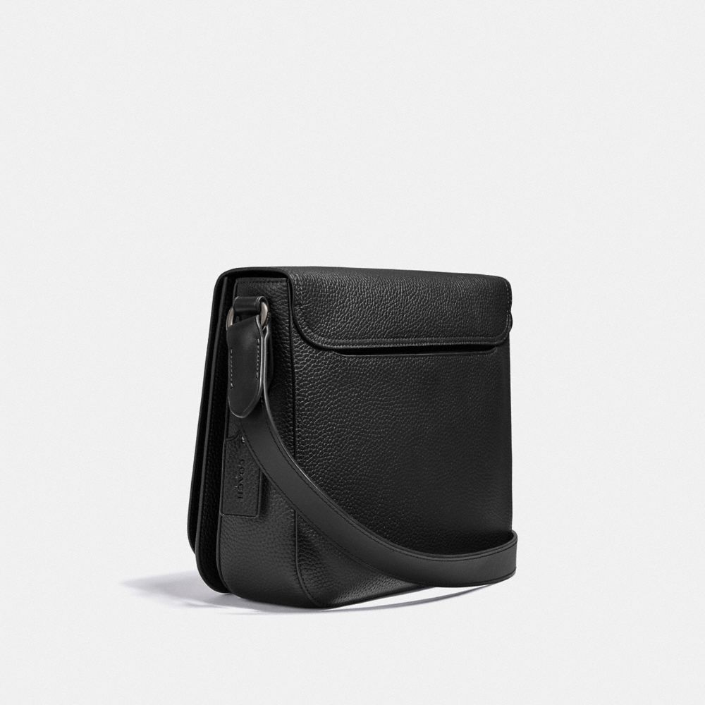 COACH®,SAC MESSENGER GOTHAM 27,Cuir galet,Cuivre noir/Noir,Angle View