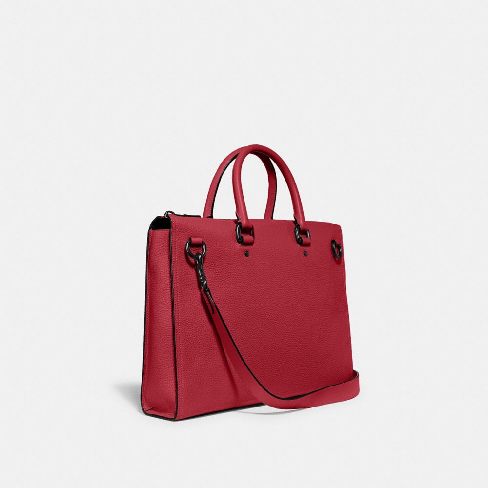 COACH®,Gotham Folio Bag,Leather,Briefcase,Logo,Embossed,Work,,Angle View