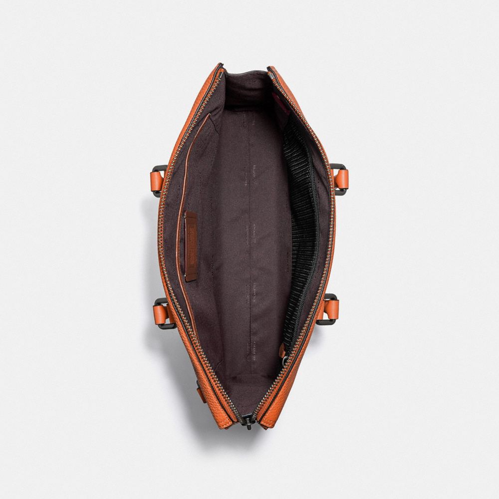 COACH®,Gotham Folio Bag,Leather,Briefcase,Logo,Embossed,Work,,Inside View,Top View