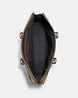 COACH®,GOTHAM FOLIO BAG,Pebbled Leather,Medium,Black Copper/Macadamia,Inside View,Top View