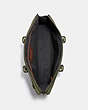 COACH®,GOTHAM FOLIO BAG,Pebbled Leather,Medium,Black Copper/Dark Shamrock,Inside View,Top View