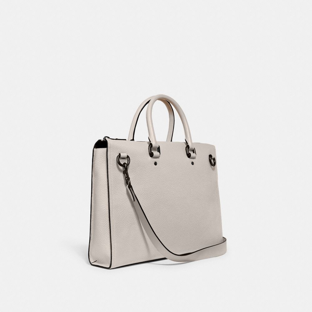 COACH®,Gotham Folio Bag,Leather,Briefcase,Embossed,Logo,Work,,Angle View