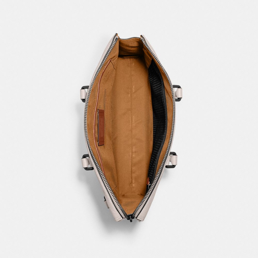COACH®,PORTE-DOCUMENTS GOTHAM,Cuir maroquiné,Cuivre noir/Vapeur,Inside View,Top View