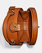 COACH®,CITY BLOCKS CIRCLE BAG,Leather,Small,Brass/Spice Brown,Inside View,Top View