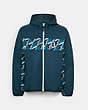 COACH®,PACKABLE LIGHTWEIGHT JACKET,n/a,Reef Blue Blue Multi,Front View