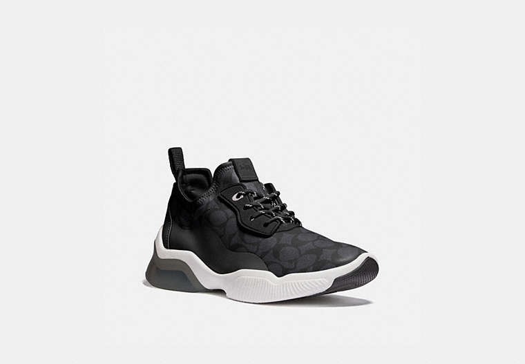 COACH®,CITYSOLE STRETCH RUNNER,Mixed Material,Charcoal,Front View