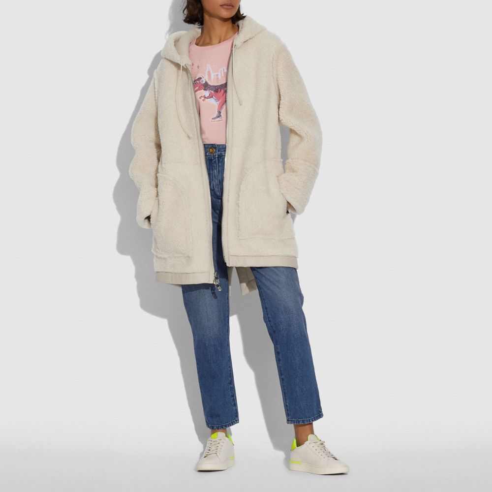 COACH®,Reversible Shearling Parka,,Scale View