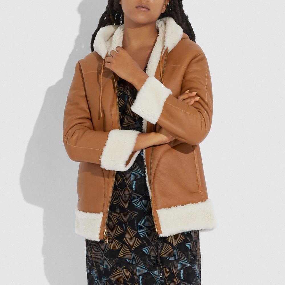 COACH® Outlet | Reversible Shearling Hoodie