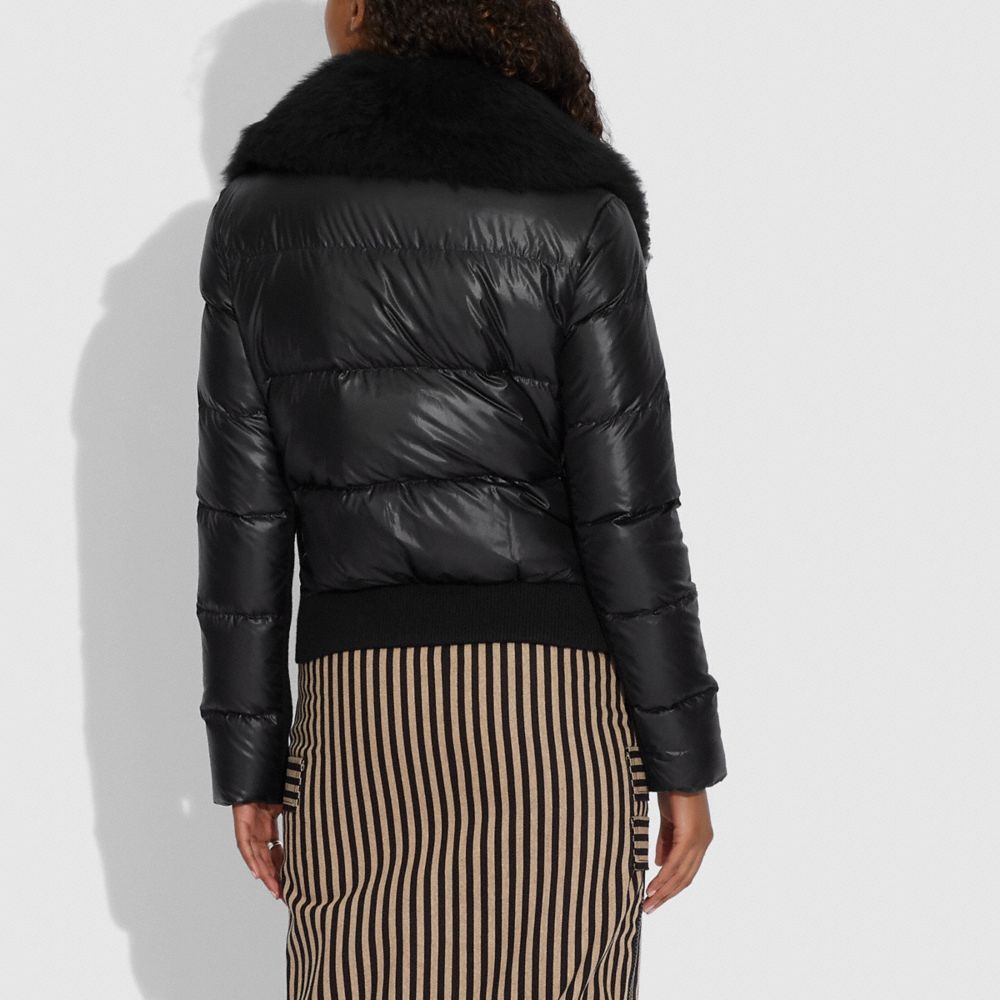 COACH®,Puffer Jacket With Shearling,,Scale View