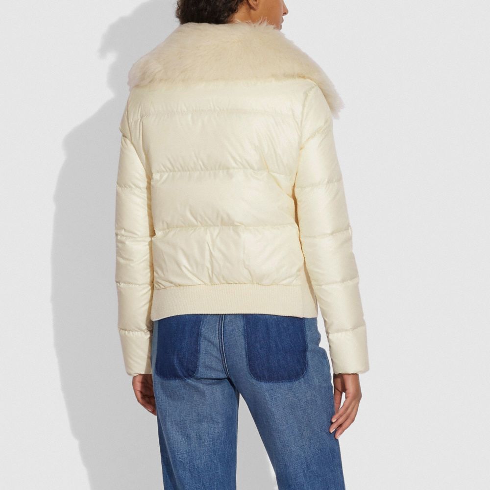 COACH®,Puffer Jacket With Shearling,,Scale View