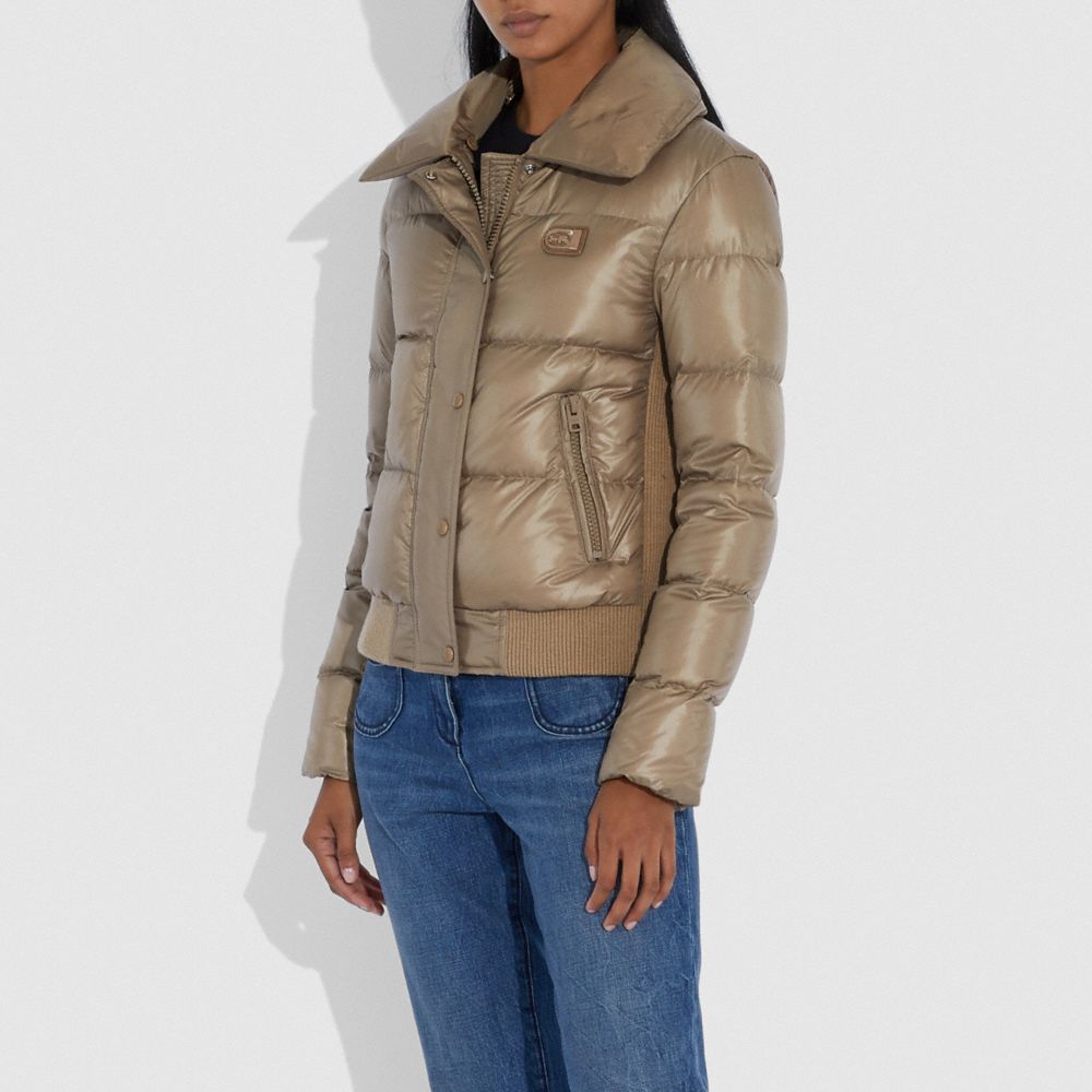 COACH®,Puffer Jacket With Shearling,,Scale View