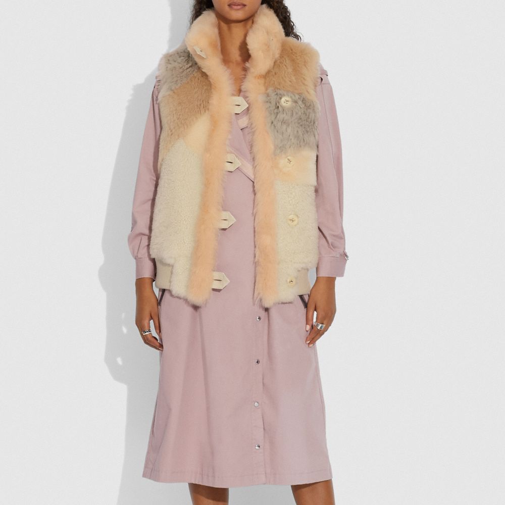 Coach shearling clearance vest