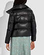 COACH®,LEATHER PUFFER BLOUSON,Leather,Black,Scale View