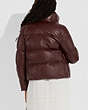 COACH®,LEATHER PUFFER BLOUSON,Leather,MOCHA,Scale View