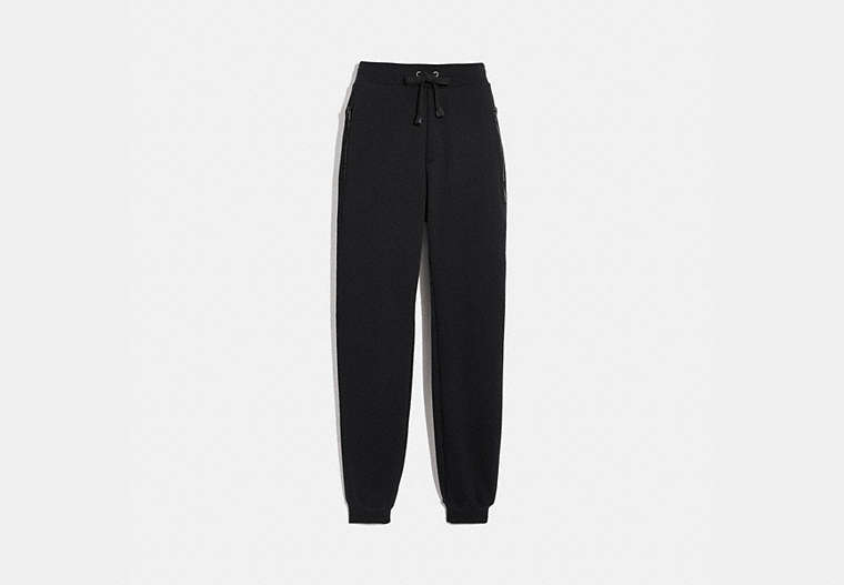 COACH®,ESSENTIAL JOGGER,Cotton/Polyester,Black,Front View
