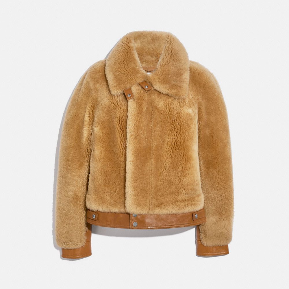 COACH Short Shearling Jacket