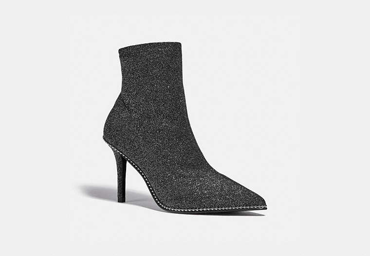 COACH®,WHITNY BOOTIE,Glitter,Silver,Front View