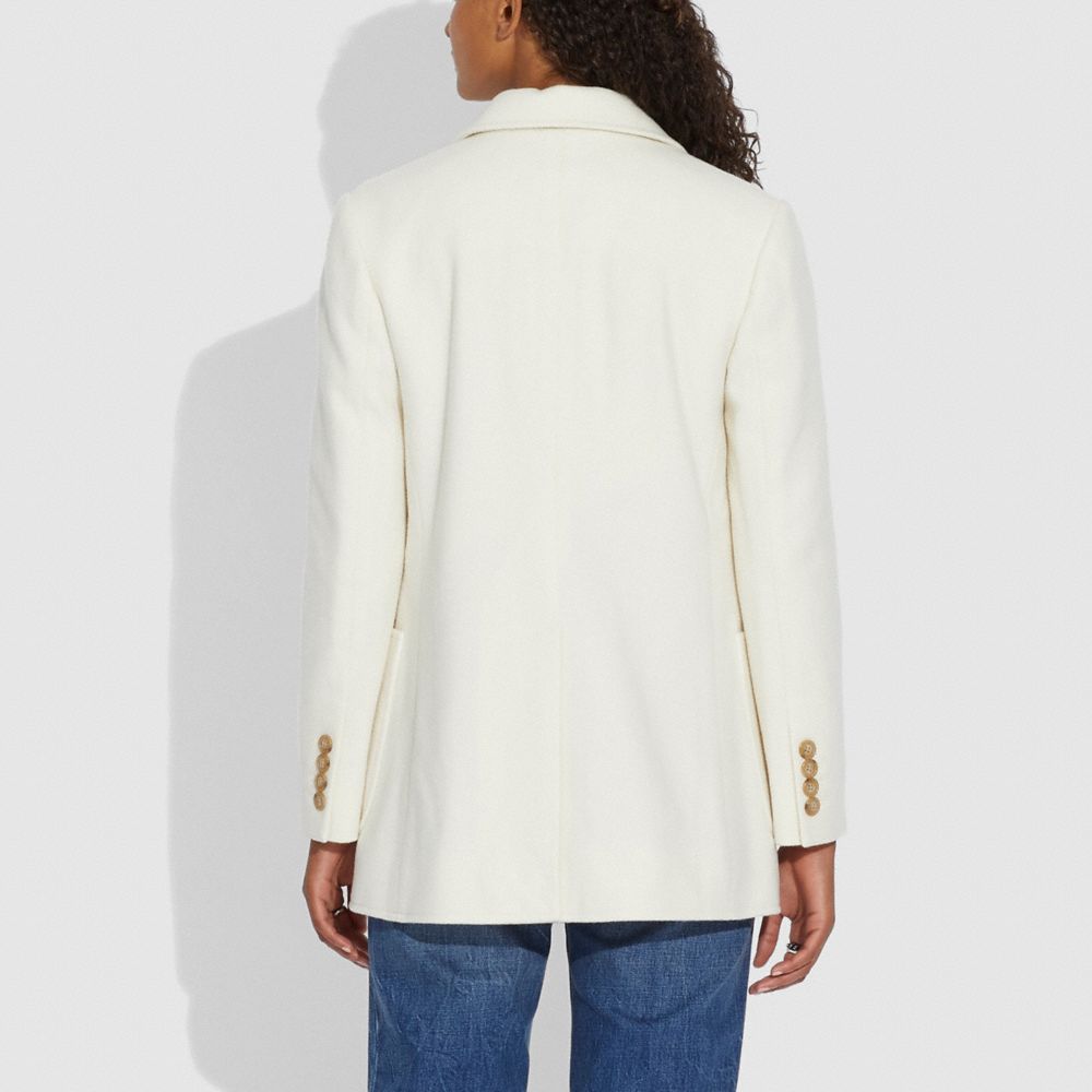 Open Front Wool Blazer