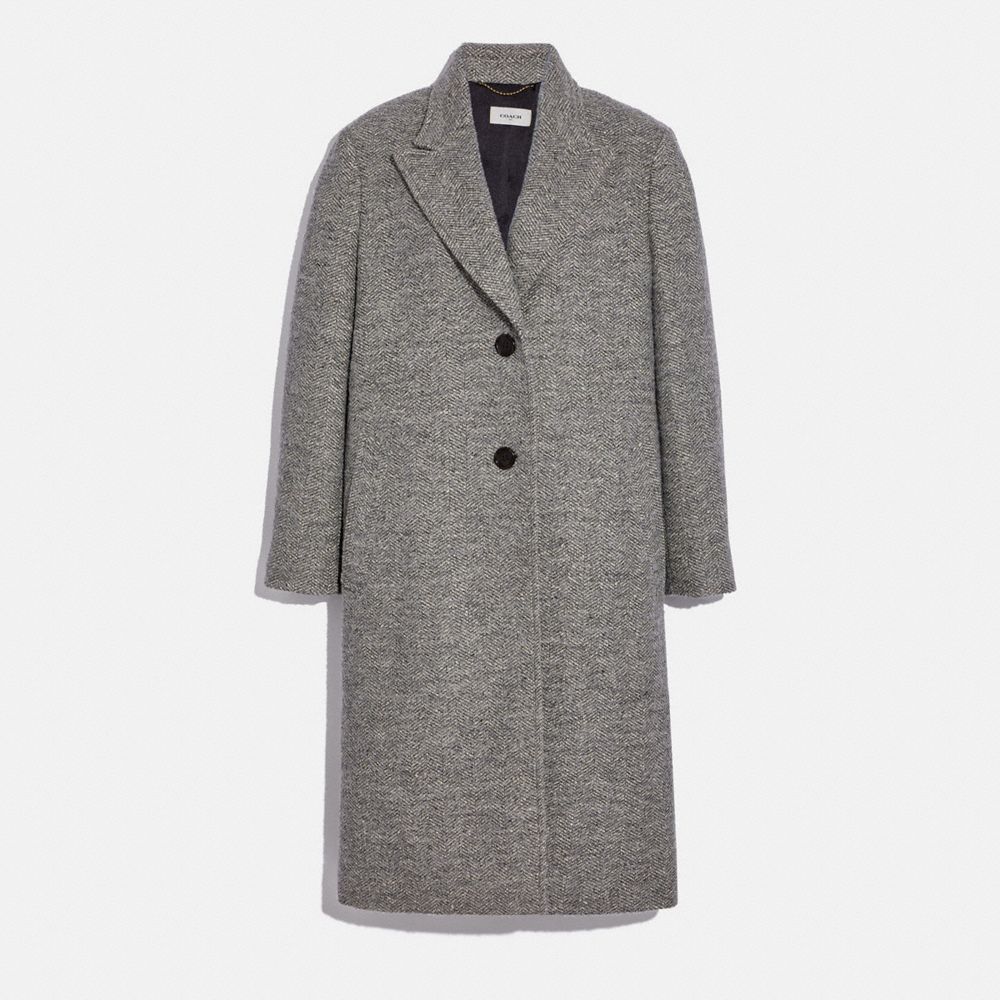 Herringbone on sale oversized coat