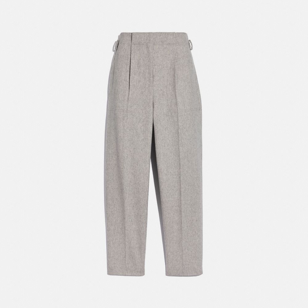 COACH®,TAILORED PANTS,wool,GREY,Front View