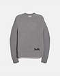 COACH®,HORSE AND CARRIAGE SWEATER,wool,GREY,Front View