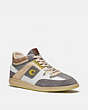 COACH®,CITYSOLE MID TOP SNEAKER,mixedmaterial,HEATHER GREY,Front View