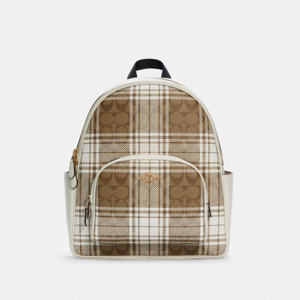 Coach gingham backpack hot sale