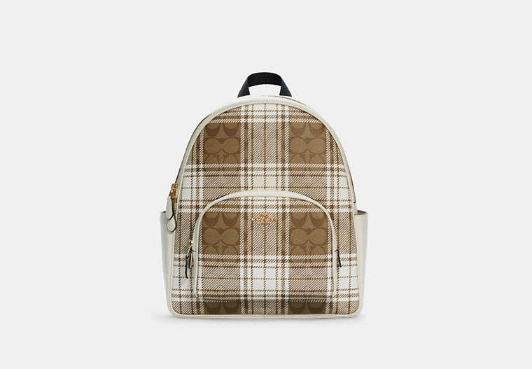 Court Backpack In Signature Canvas With Hunting Fishing Plaid Print