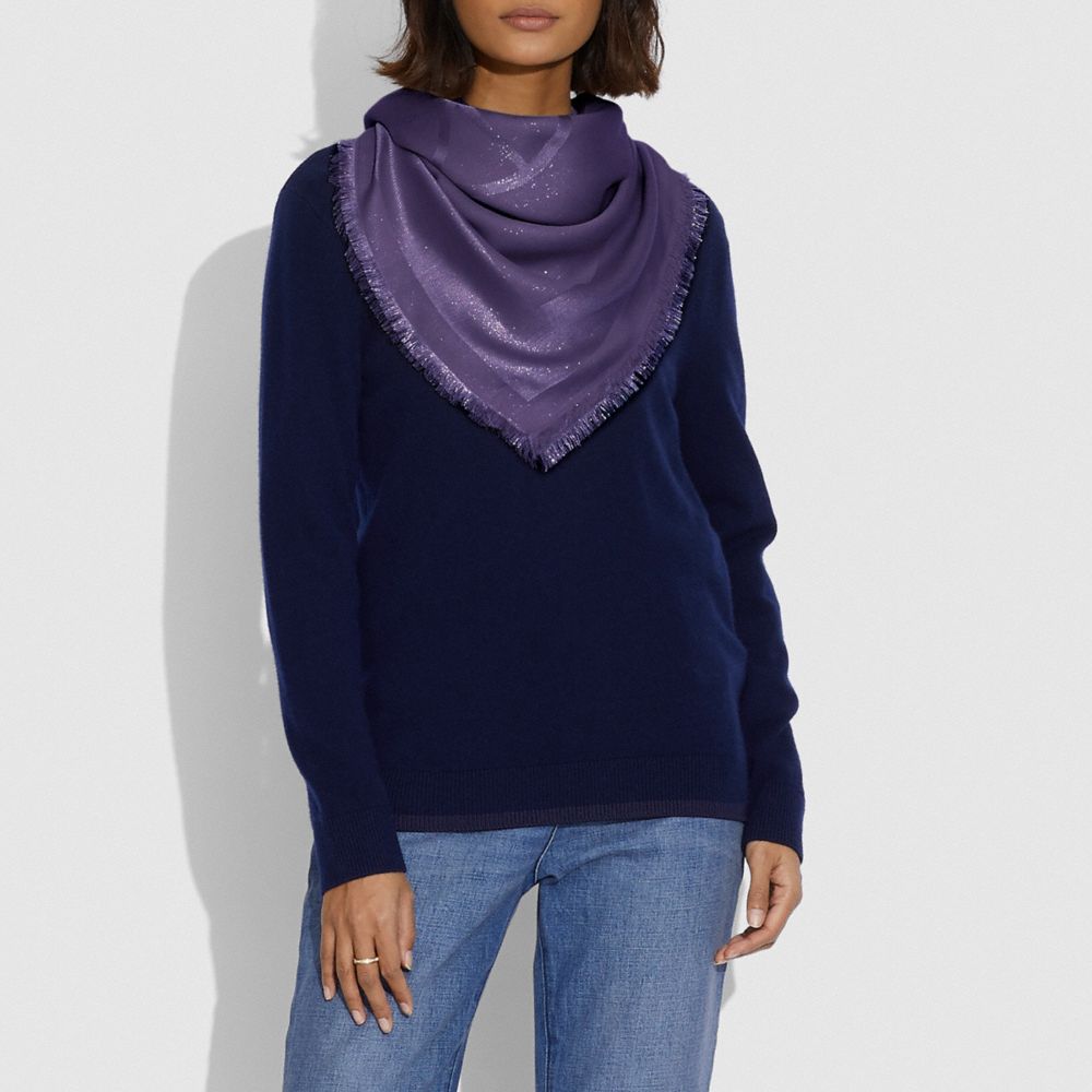 COACH®,ホース アンド キャリッジ プリント オーバーサイズド スクエア スカーフ,