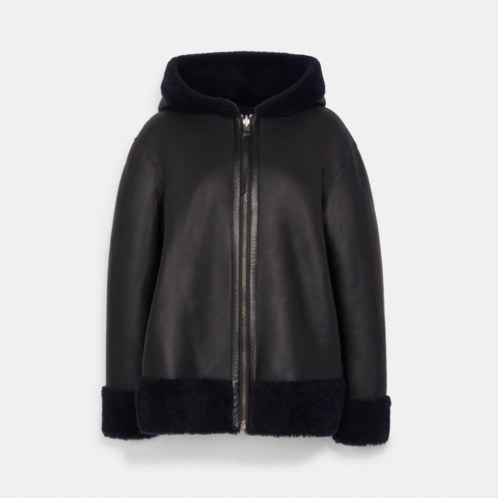 Coach reversible shearling discount hoodie