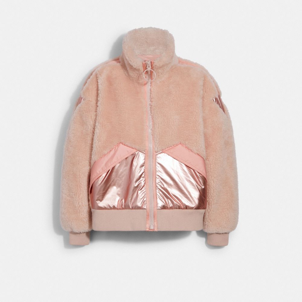 Faux Shearling Bomber