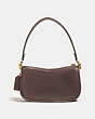 COACH®,SWINGER BAG,Smooth Leather,Medium,Brass/Maple,Back View