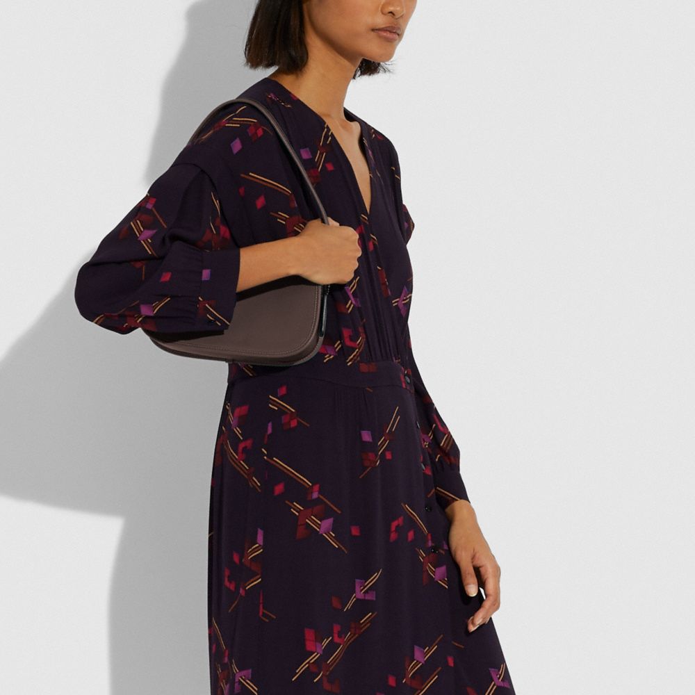 COACH®,Swinger Bag,Leather,Shoulder Bag,Embossed,Logo,Gold Metal,Casual,,Detail View