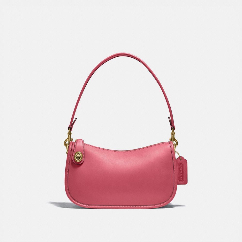 COACH Denim Swinger Shoulder Bag in Pink
