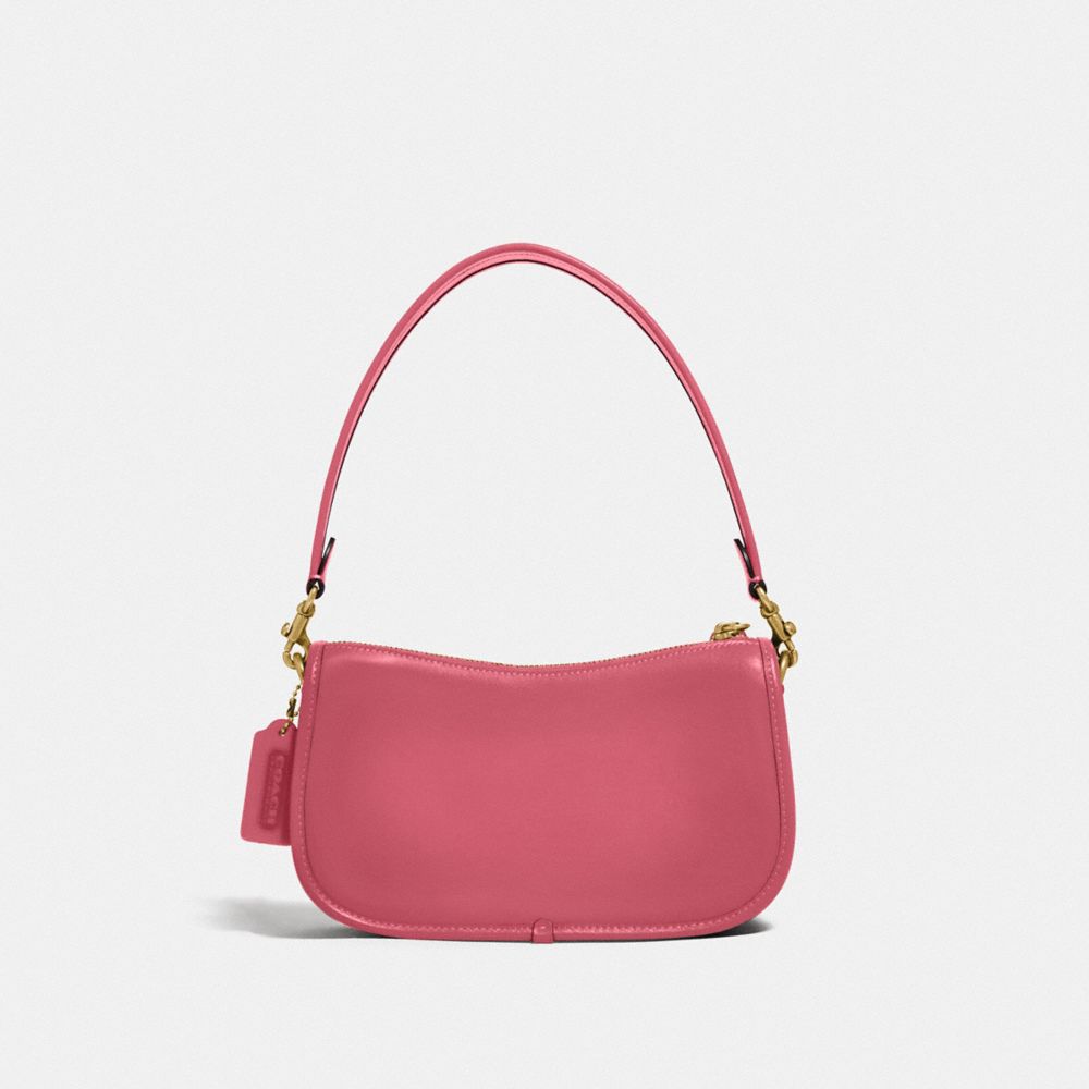 Coach Pink Monogram Swinger bag 