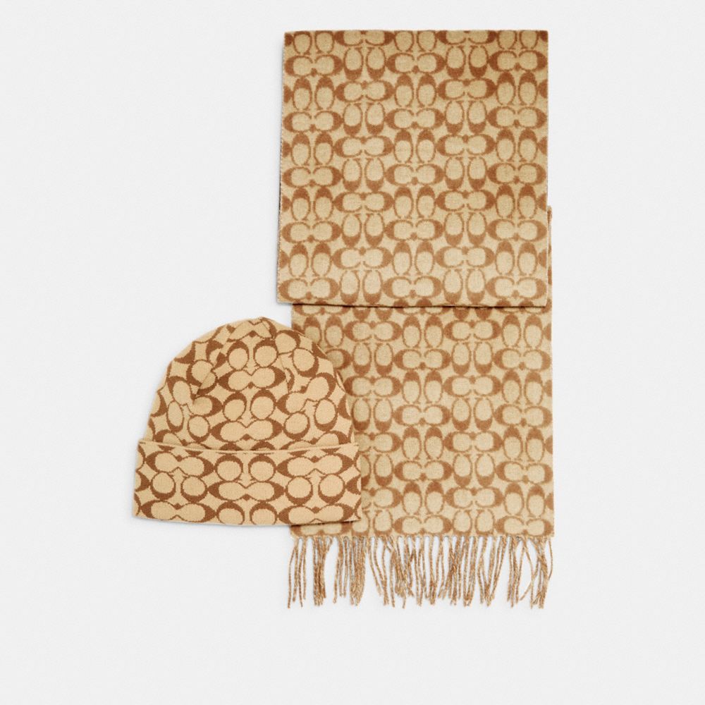 COACH®  Jacquard Hat And Scarf Set