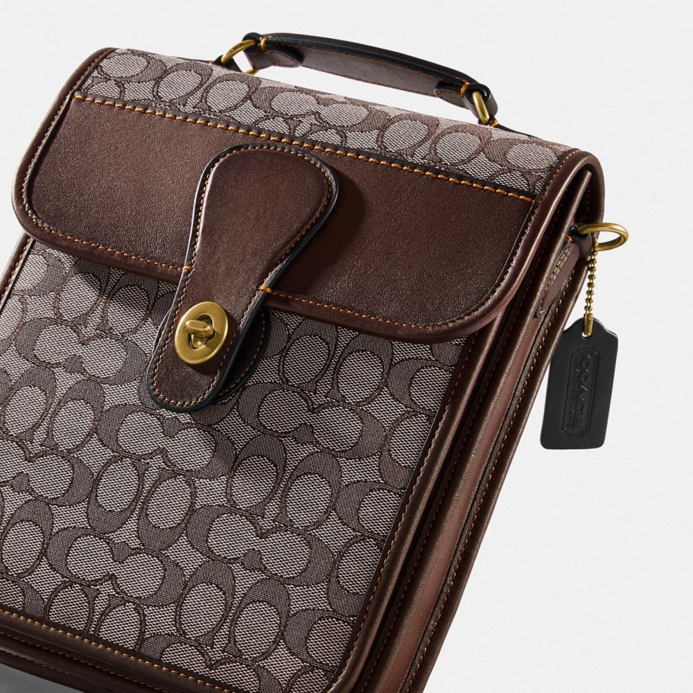 COACH® | Turnlock Tab Crossbody In Signature Jacquard