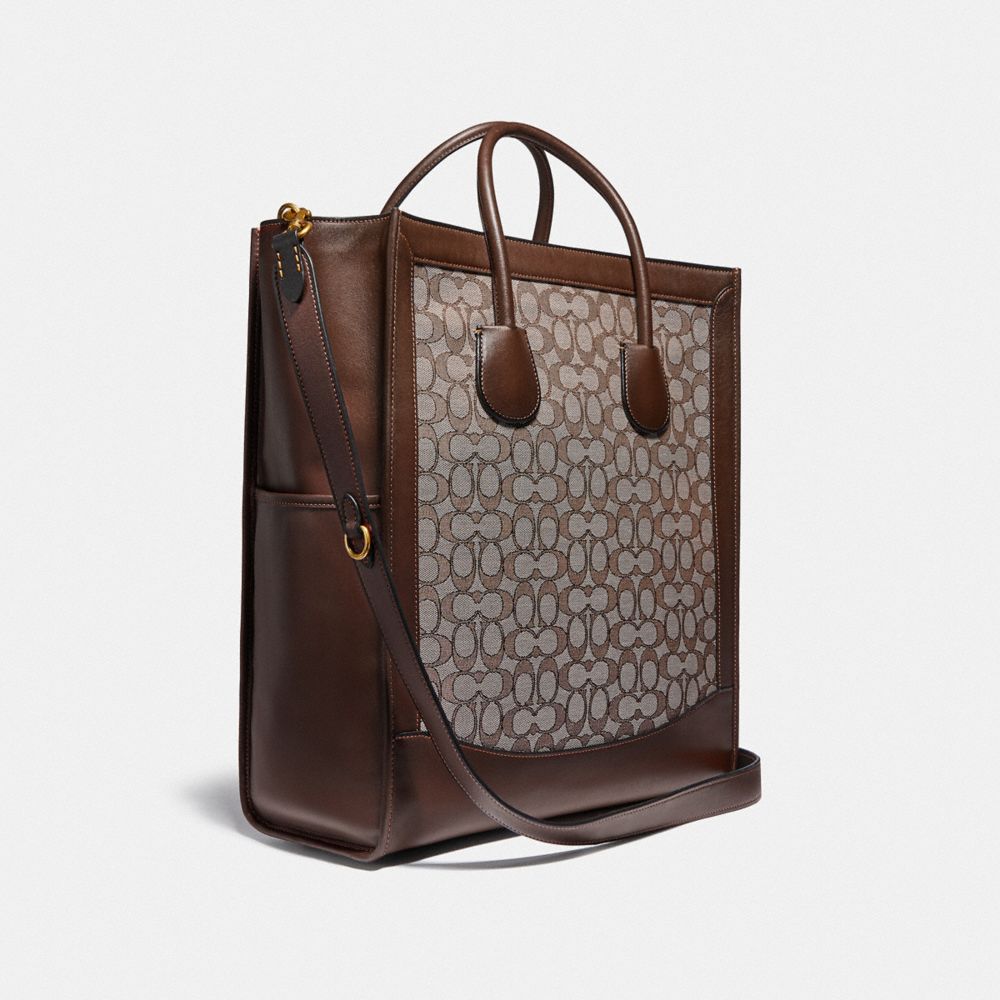 Tall Tote In Signature Jacquard