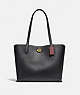 COACH®,WILLOW TOTE,Pebble Leather,Large,Brass/Black,Front View