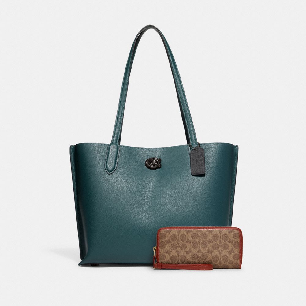 COACH®,Willow Tote & Continental Wallet In Signature Canvas,