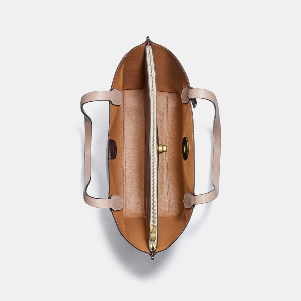 COACH®,Willow Tote Bag In Colorblock,,Inside View,Top View