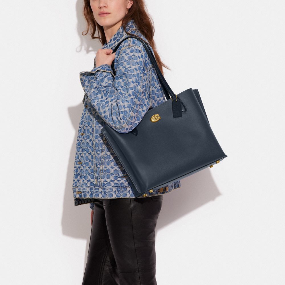 COACH®,Willow Tote Bag In Colorblock,,Detail View