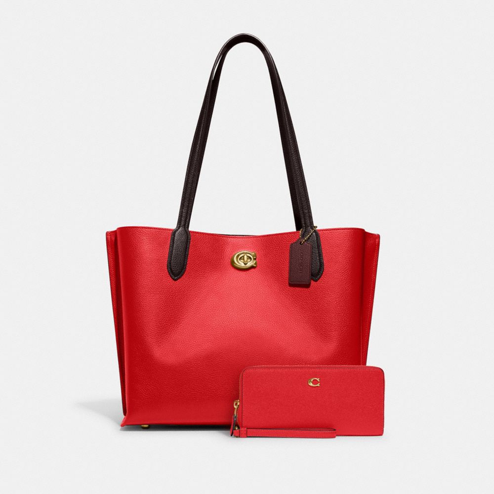 COACH®,Willow Tote In Colorblock & Continental Wallet,
