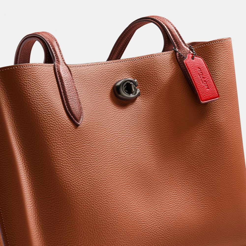 COACH® | Willow Tote In Colorblock With Signature Canvas Interior