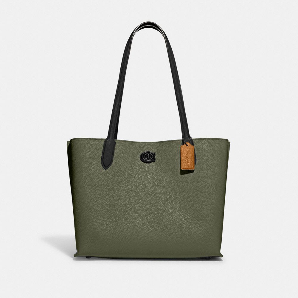 COACH® | Willow Tote In Colorblock With Signature Canvas Interior